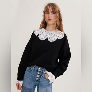 Maje Removable Collar Sweatshirt